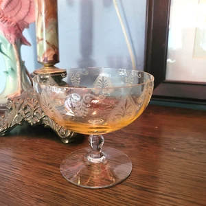 Fostoria Topaz Glass Trojan Grapefruit Liner Stunning - Picture 1 of 10