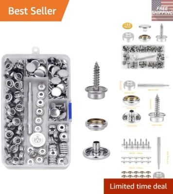 Kit a presión de acero inoxidable duradero - 150 piezas para cubiertas de barcos y muebles hágalo usted mismo Foto 1 de 4