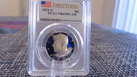 2021 S 50C Kennedy Half Dollar PCGS PR69DCAM First Strike Cover