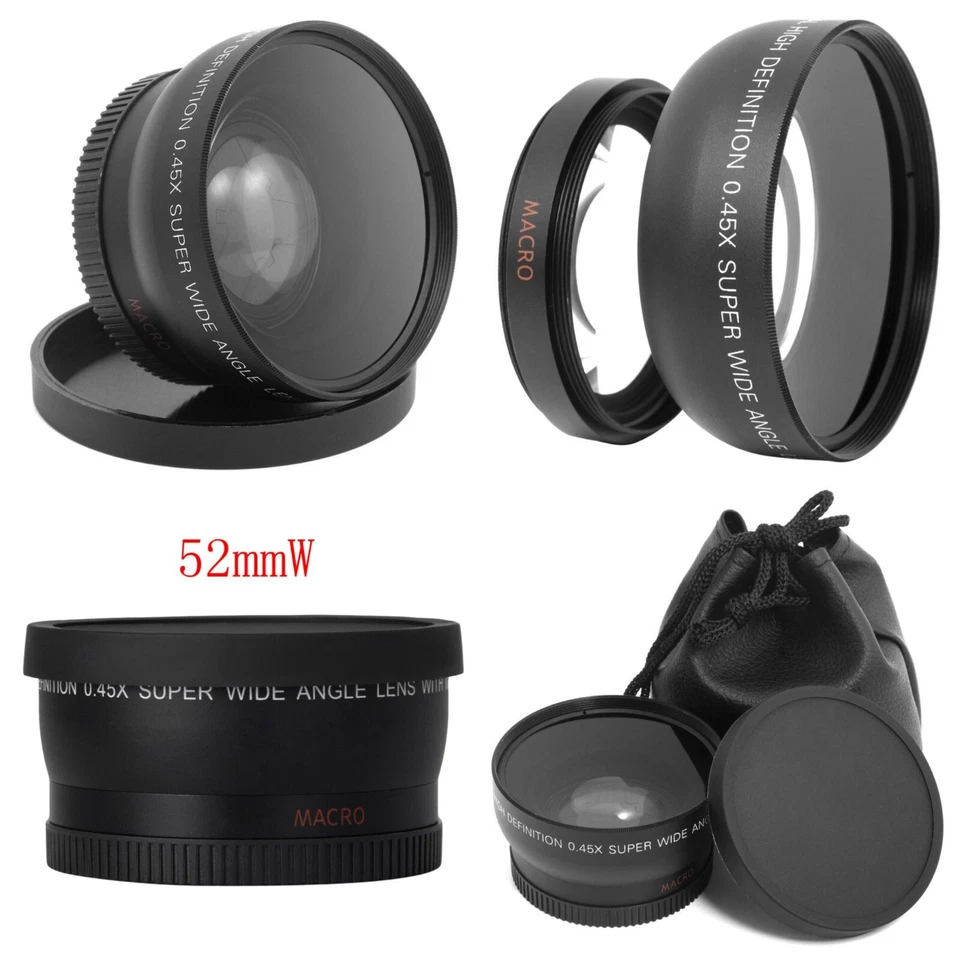 Canon Compatible 0.45x 52mm Super Wide Angle Macro Lens Adapter - Image 1 of 4