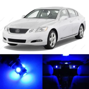 7 x Blue LED Interior Lights Package For 2006 - 2011 Lexus GS300 GS350 + TOOL - Foto 1 di 6