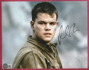 Foto firmata Matt Damon 8x10 autografo BAS Beckett BOURNE ULTIMATUM - Foto 1 di 2