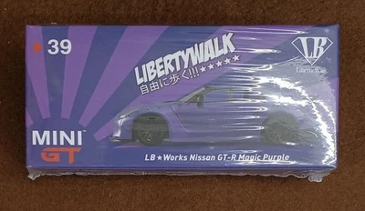 TSM Model MINI GT Liberty Walk Nissan GT-R R35 Magic Purple 1:64 auto pressofusa - Immagine 1 di 4