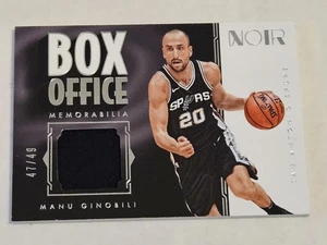 2017-18 NOIR Manu GINOBILI Box Office Memorabilia Jersey #/49 Spurs GU - Picture 1 of 3