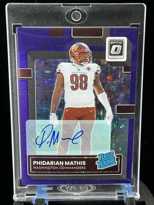2022 Donruss Optic Phidarian Mathis Purple Stars Rated Rookie Auto /10 #268 FOTL - Image 1 of 4