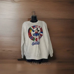 Vintage Disney Epcot Center Sweatshirt Adult Size XL White 1982 80s - Picture 1 of 10