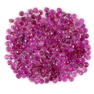 Round Cut Natural Top Rich Red Pink Ruby Mozambique 230pcs 3.07ct 1.2mm Gemstone - Picture 1 of 13