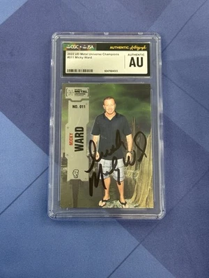 Irish Micky Ward Auto 2022 UD Metal Universe Champions Card Boxing Champ JSA CGC - Image 1 of 3