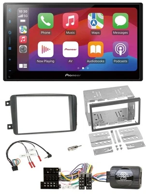Pioneer DAB USB Lenkrad Bluetooth 2DIN Autoradio für Mercedes C W203 00-04 Kit L - Bild 1 von 4