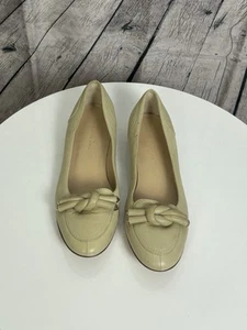 BALENCIAGA PARIS DOUBLE KNOT STUDDED LEATHER BONE FLATS SHOES SZ 3635 US 6.5 - Picture 1 of 8