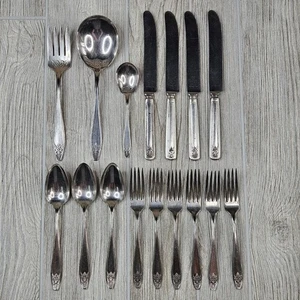 Lady Doris Princess Silverplate Flatware Set, 16 Pieces, Floral 1929 - Picture 1 of 8