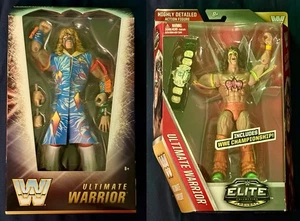 ULTIMATE WARRIOR MATTEL ELITE RINGSIDE EXCL. & FLASHBACK BRAND NEW IN BOX - Picture 1 of 10