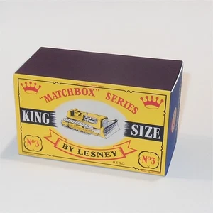 Matchbox King Size 3a Caterpillar D.9 Bulldozer C Style Repro Box - Picture 1 of 5