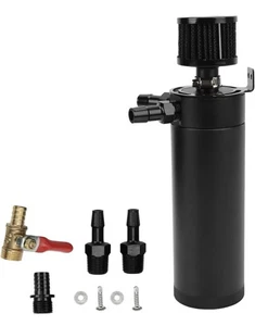 Universal 2 Port Oil Catch Can Reservoir Tank, Engine Air Oil - A0197 - Picture 1 of 10