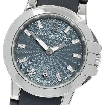 Reloj de cuarzo para dama Harry Winston Ocean Sports 411-LQ36Z fecha esfera gris_914298 Foto 1 de 4