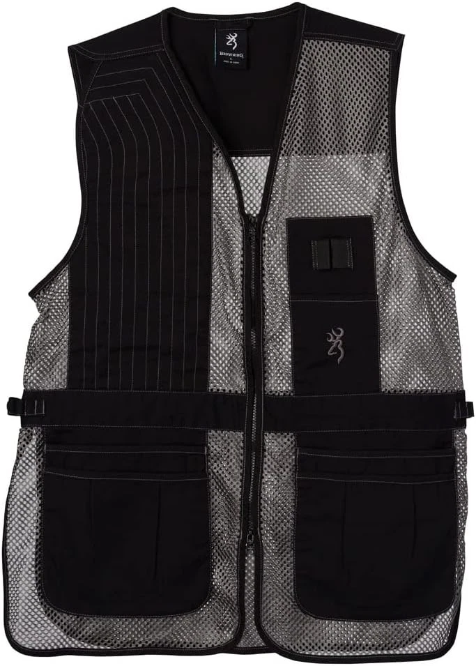 Browning Trapper Creek Shooting Vest, Black/Grey, Extra Large - 3050269904 - Image 1 of 1