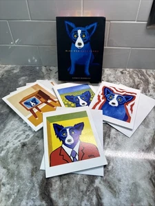 George Rodrigue “Blue Dog” Storage Box w/ 5 Cards & Envelopes, PO-Excellent - Picture 1 of 19