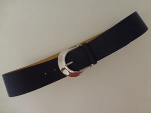 Leder Gürtel made in Italy dunkel Lila 5,8 cm. Hoch Passt  bis 100 cm Tailleumfa - Bild 1 von 4