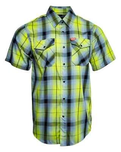 Dixxon Flannel Dodge Challenger Hemi Sz L Bamboo Lightweight Short Sleeve - Picture 1 of 3