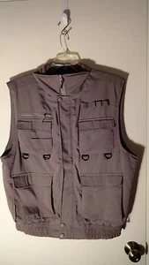 Haband grau, 10 Taschen, Fleece gefüttert, Weste mit durchgehendem Reißverschluss, Herren Large - Bild 1 von 12