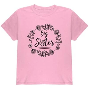 Big Sister Flower Wreaths Youth T Shirt - Picture 1 of 1