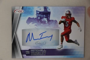 Mitchell Tinsley - 2022 Sage Football Sneak Peek Black Autograph - Picture 1 of 1