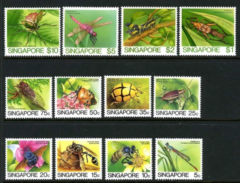 Singapore Insects 453-464 Mint Complete Set Never Hinged 1A4 36 Cover