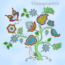 1960s Vintage Jacboean Crewel Motifs Uncut Aunt Martha Embroidery Transfer 3600
