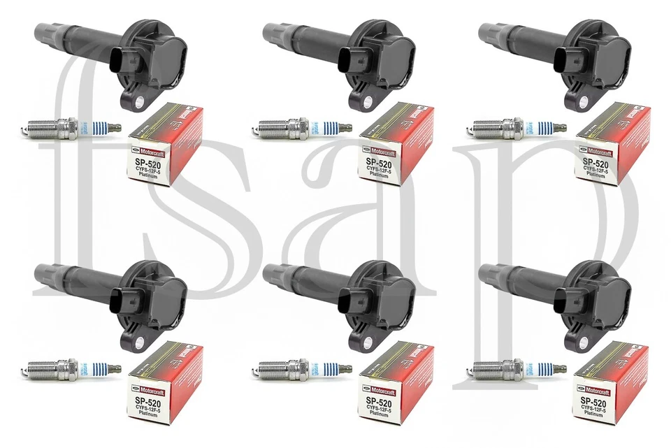 Juego de 6 bobinas de encendido DG520 + bujía SP589 para Lincoln MKZ 2013-2014 3,5 L Foto 1 de 1