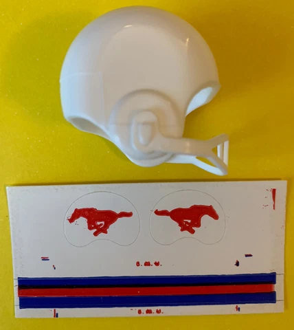1970 SMU Mustangs mini NCAA Vintage gumball football helmet decal set old Cover