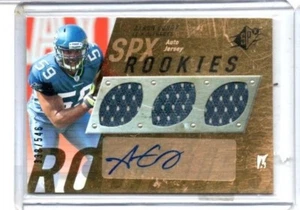 2009 SPx Aaron Curry Seahawks RC AUTO 3 Piece Game Used JERSEY Autograph /546 - Picture 1 of 1