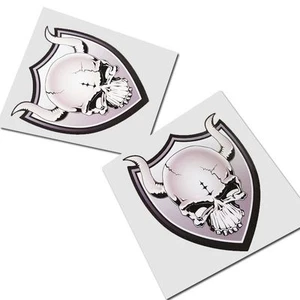 Calcomanías pegatinas gráficas calavera x 2 piezas ESTILO #011 Gótico Motociclista Muerte - Imagen 1 de 3