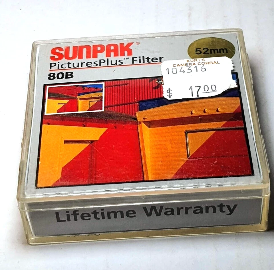 52mm 80B Blue Glass Lens filter 80 B Japan Coated 52 mm Camera Color 80 B Sunpak - Image 1 of 2