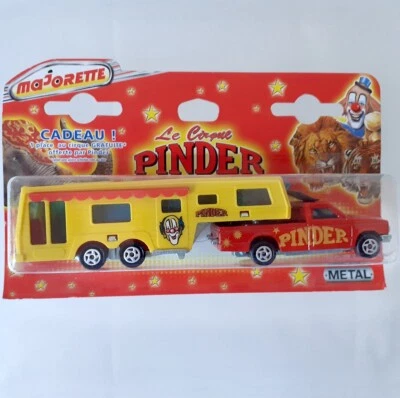 MAJORETTE PINDER CAMPING CAR DE LUXE 313 & 278 BLISTER NEUF • BASE MÉTAL - Photo 1/4