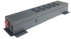 Controlador de alimentación PDU de 5 salidas PC USB software control encendido/apagado montaje en rack 1U - Imagen 1 de 7