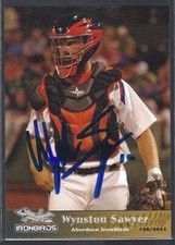 2011 Grandstand Aberdeen IronBirds Wynston Sawyer IP auto signed card