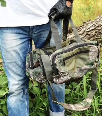 Small Camo Duffle Bag Hunting Fishing Gear Catch-All Carry-On Organizer Outdoor - Image 1 of 4