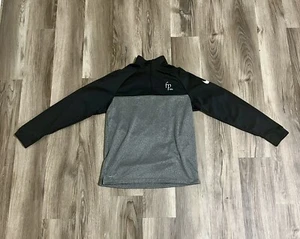 Nike Dri-Fit Pullover Quarter Zip Jacket Youth XL Black & Grey Logo FP 1896 - Picture 1 of 6