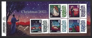 GREAT BRITAIN 2023 CHRISTMAS MINIATURE SHEET WITH BARCODE FINE USED - Picture 1 of 1