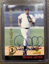 DEREK JETER 1994 SIGNATURE ROOKIE - Auto Autographed Card Yankees /8650 Crimped