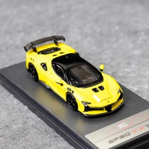 HL Model 1/64 Scale Ferrari SF90 XX Stradale Yellow Diecast Car Model Toy Gift - Picture 1 of 6