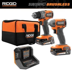 RIDGID 18V Brushless 2-Tool Combo Kit Drill/Driver & Impact Driver - Picture 1 of 16