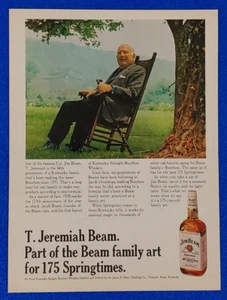 1970 JIM BEAM BOURBON T. JEREMIAH BEAM SON OF COL. JIM BEAM - ORIGINAL PRINT AD - Picture 1 of 1