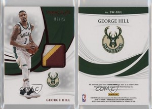 2018-19 Panini Immaculate Swatches Red /25 George Hill #SW-GHL