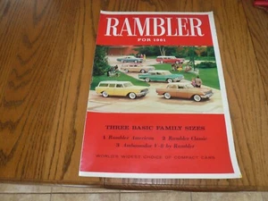 Folleto de ventas Rambler American Motors 1961 - vintage - estilo periódico - Imagen 1 de 5