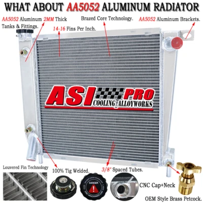 For Ford Ranger Explorer Bronco II 2.8 2.9L Navajo 4.0L 1985-1994 Radiator 2-Row — 第 1/4 张图片