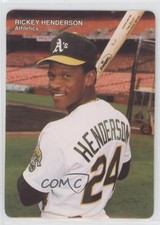 1990 Mother's Cookies Oakland Athletics Stadium Giveaway Rickey Henderson #4 HOF