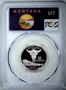 2007-S 25C State Quarter Montana PCGS PR69 DCAM 90% Silver 24ltar0428 - Picture 1 of 4