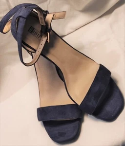 IDIFU Blue Suede Ankle Strap Open toe Sz. 11B - Picture 1 of 4