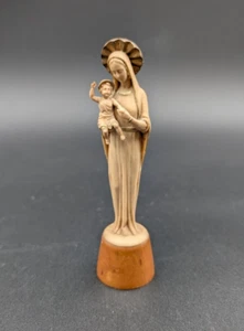 Vintage Madonna and Child Figurine Wood base Beautifully detailed  Made in Italy - Picture 1 of 11